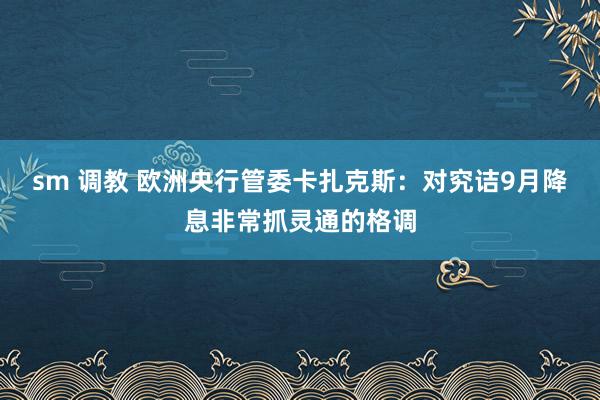 sm 调教 欧洲央行管委卡扎克斯：对究诘9月降息非常抓灵通的格调