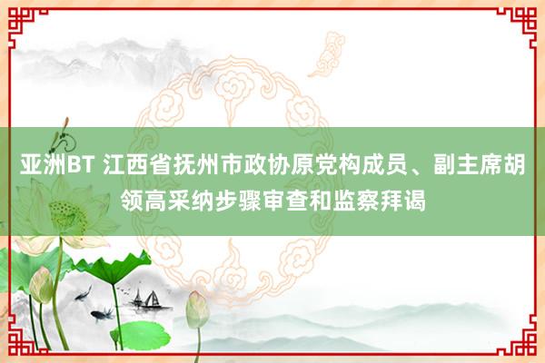 亚洲BT 江西省抚州市政协原党构成员、副主席胡领高采纳步骤审查和监察拜谒