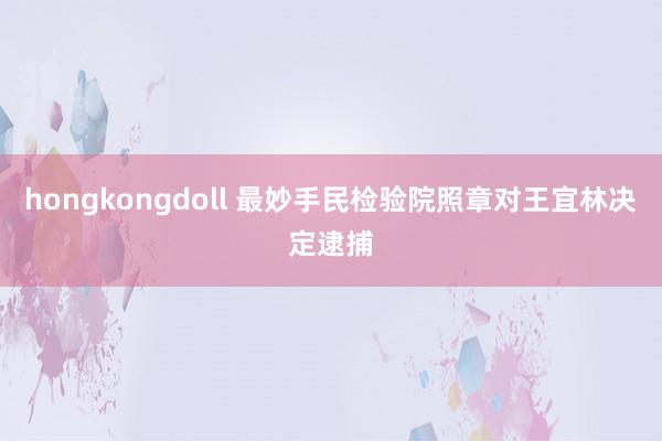 hongkongdoll 最妙手民检验院照章对王宜林决定逮捕