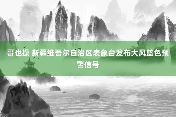 哥也操 新疆维吾尔自治区表象台发布大风蓝色预警信号